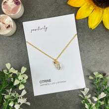 Load image into Gallery viewer, Dainty Crystal Necklace - Citrine