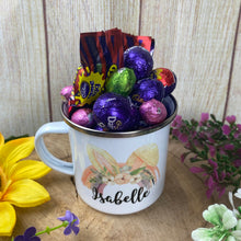 Load image into Gallery viewer, Easter Rainbow Personalised Enamel Mug