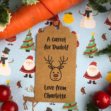 Load image into Gallery viewer, Personalised Rudolph's Carrot Tag-4-The Persnickety Co