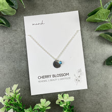 Load image into Gallery viewer, Birth Flower and Birthstone Necklace