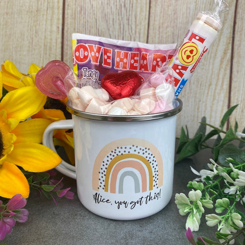 Personalised You Got This Rainbow Enamel Mug-The Persnickety Co