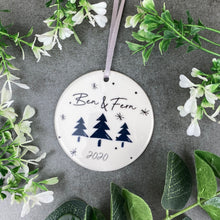 Load image into Gallery viewer, Personalised Couples Christmas Hanging Decoration-3-The Persnickety Co