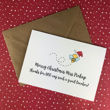 Load image into Gallery viewer, Merry Christmas Teacher Card-3-The Persnickety Co