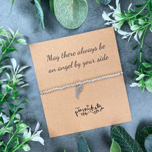 Load image into Gallery viewer, May There Always Be An Angel By Your Side Beaded Bracelet