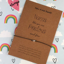 Load image into Gallery viewer, Nanas Like You Are Precious And Few Wish Bracelet-4-The Persnickety Co