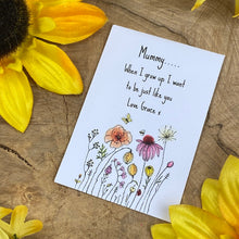 Load image into Gallery viewer, Mummy When I Grow Up Mini Kraft Envelope with Wildflower Seeds-4-The Persnickety Co
