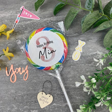 Load image into Gallery viewer, Personalised Happy Birthday Giant Lollipop With Age