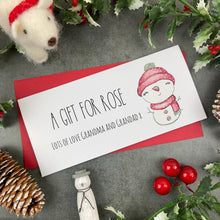 Load image into Gallery viewer, Christmas Money Wallet - Snowgirl-The Persnickety Co