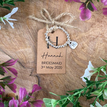 Load image into Gallery viewer, Cute Bridesmaid Beaded Ring With Initial-8-The Persnickety Co
