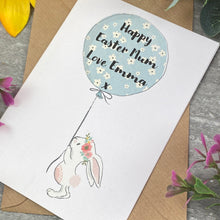 Load image into Gallery viewer, Happy Easter Balloon Rabbit Card