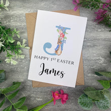 Load image into Gallery viewer, Personalised Rabbit 1st Easter Initial Card