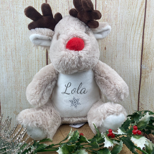Personalised Christmas snowflake Teddy - Reindeer-The Persnickety Co