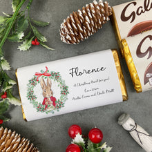 Load image into Gallery viewer, Christmas Rabbit Personalised Chocolate Bar
