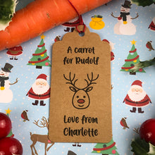 Load image into Gallery viewer, Personalised Rudolph&#39;s Carrot Tag-8-The Persnickety Co
