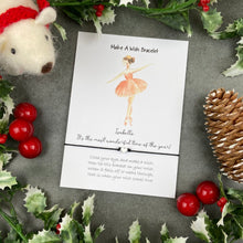 Load image into Gallery viewer, Nutcracker Christmas Ballerina Wish Bracelet, Merry Christmas Charm Bracelet