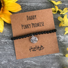 Load image into Gallery viewer, Daddy Pinky Promise Black Onyx Bracelet-7-The Persnickety Co