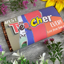 Load image into Gallery viewer, Best Teacher Ever Personalised Chocolate Bar