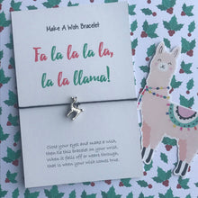 Load image into Gallery viewer, Fa la la la la la llama Wish Bracelet-5-The Persnickety Co