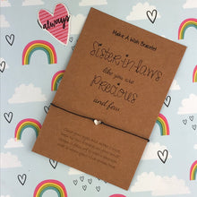 Load image into Gallery viewer, Sister in Laws Like You Are Precious & Few Wish Bracelet-6-The Persnickety Co