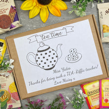 Load image into Gallery viewer, TEA-Riffic Teacher Tea and Biscuit Box-7-The Persnickety Co
