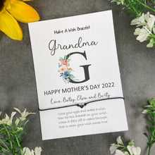 Load image into Gallery viewer, Happy Mother's Day Grandma - Personalised Wish Bracelet For Grandma