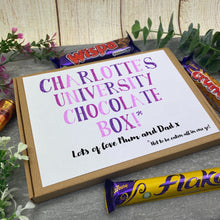 Load image into Gallery viewer, Personalised University Chocolate Box - Purple