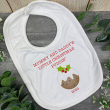 Load image into Gallery viewer, Christmas Bib - Christmas Puddin'-The Persnickety Co