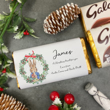 Load image into Gallery viewer, Christmas Rabbit Personalised Chocolate Bar