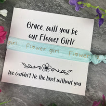 Load image into Gallery viewer, Flower Girl Proposal Hair Tie / Wrist Band-5-The Persnickety Co