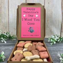 Load image into Gallery viewer, Personalised Valentine's Dog Treat Box