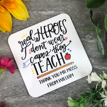 Load image into Gallery viewer, Personalised Teacher Coaster