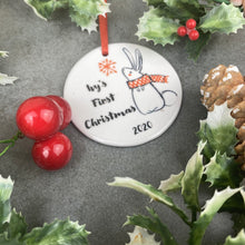 Load image into Gallery viewer, Personalised First Christmas Hanging Decoration-7-The Persnickety Co