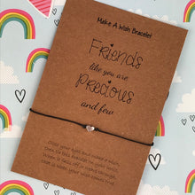 Load image into Gallery viewer, Friends Like You Are Precious And Few Heart Wish Bracelet-3-The Persnickety Co