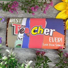 Load image into Gallery viewer, Best Teacher Ever Personalised Chocolate Bar