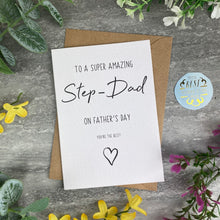 Load image into Gallery viewer, Super Amazing Step-Dad Father's Day Card