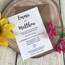 Load image into Gallery viewer, Personalised Wedding Invitation, Wedding Cards, Invitations, Party Invitations