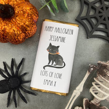 Load image into Gallery viewer, Cat Happy Halloween - Personalised Chocolate Bar
