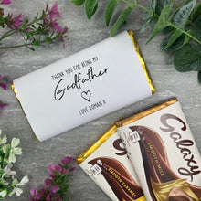 Load image into Gallery viewer, Personalised Thankyou Godfather Chocolate Bar