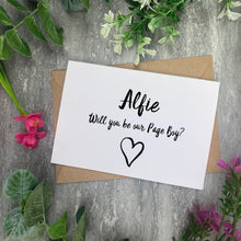 Load image into Gallery viewer, Personalised Page Boy Thankyou Card