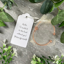 Load image into Gallery viewer, Wedding Knot Bangle With Initial Charm in Rose Gold-2-The Persnickety Co
