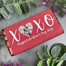 Load image into Gallery viewer, Personalised Love Heart Valentines Day Chocolate Bar