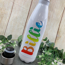 Load image into Gallery viewer, Rainbow Name Water Bottle