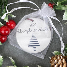 Load image into Gallery viewer, Personalised Couple Christmas Tree Hanging Decoration-6-The Persnickety Co