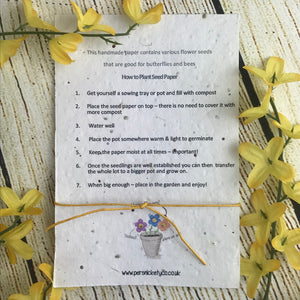 Nursery Teacher Wish Bracelet on Plantable Seed Card