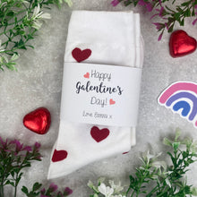 Load image into Gallery viewer, Happy Galentines Day- Heart Socks