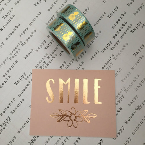 Pineapple Washi Tape - Teal-The Persnickety Co