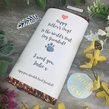 Load image into Gallery viewer, Best Dog Grandad Father's Day Personalised Chocolate Bar