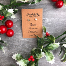 Load image into Gallery viewer, Nieces Like You Are Precious & Few Heart Earrings-2-The Persnickety Co