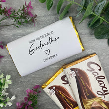 Load image into Gallery viewer, Personalised Godmother Thankyou Chocolate Bar-The Persnickety Co
