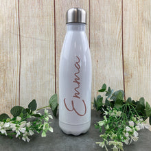 Load image into Gallery viewer, Personalised White Water Bottle